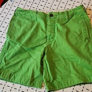 Abercrombie & Fitch Kelly Green Men's Flat Front Shorts